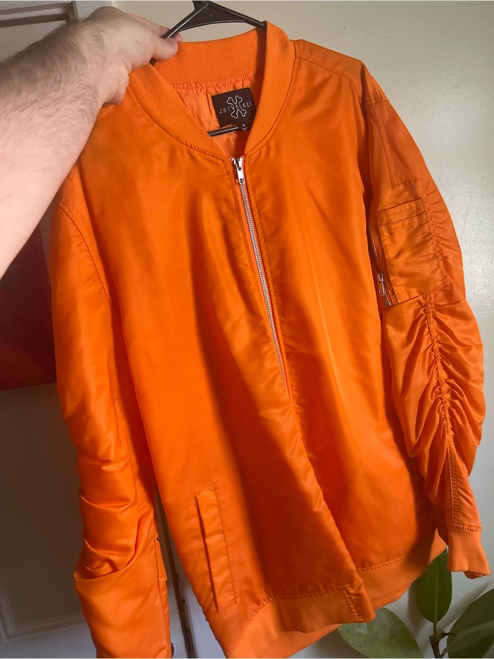 Orange Bomber Jacket